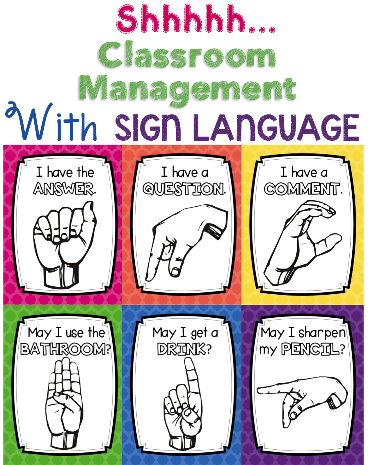 Classroom hand signals